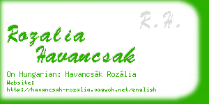 rozalia havancsak business card